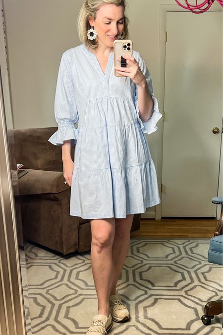 Blue and white swing dress is only $32 today! 