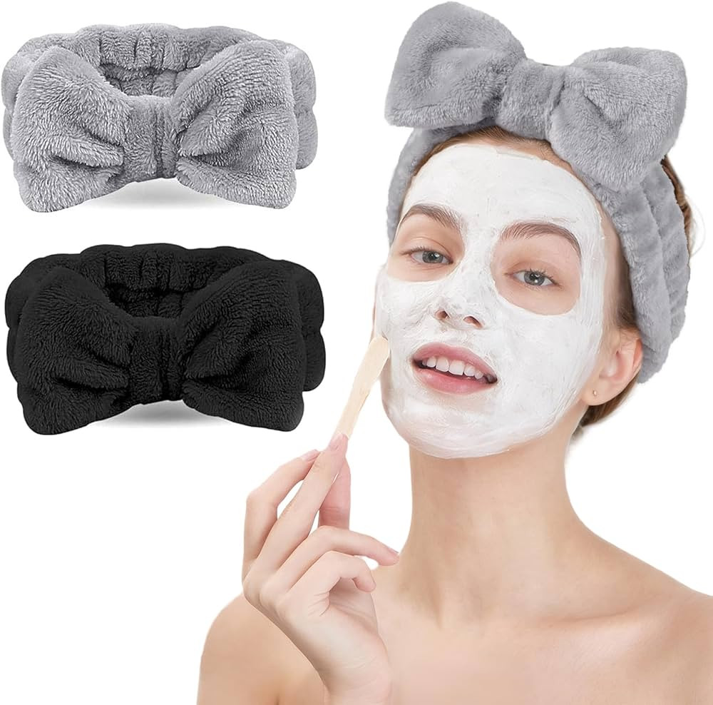 LADES Facial Headband - Terry Cloth Headbands for Face Washing,Skin Care,Makeup,Bow Spa Hair Head... | Amazon (US)