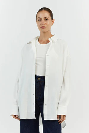 ELLISON WHITE OVERSIZED SHIRT | DISSH
