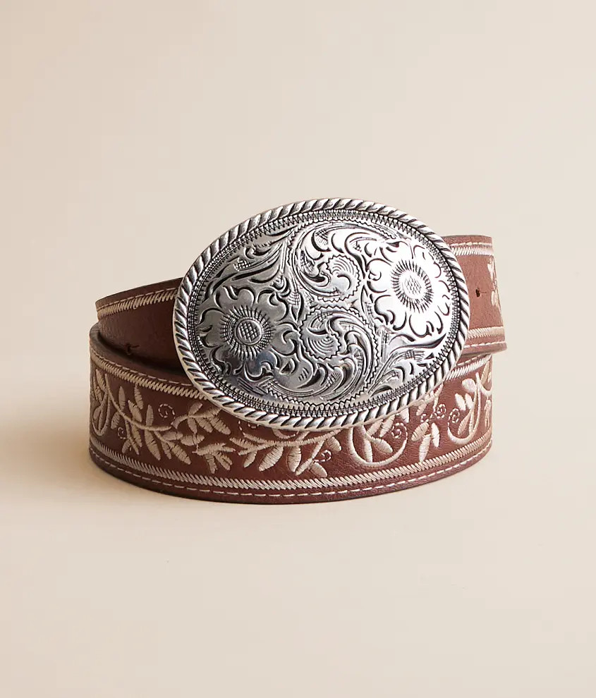 Embroidered Western Belt | Buckle