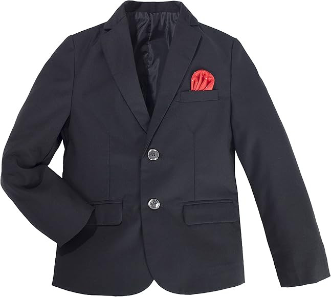 GETUBACK Boys' Bazer Flex Stretch Suit Jacket with Fake Napkins and Bow tie | Amazon (US)