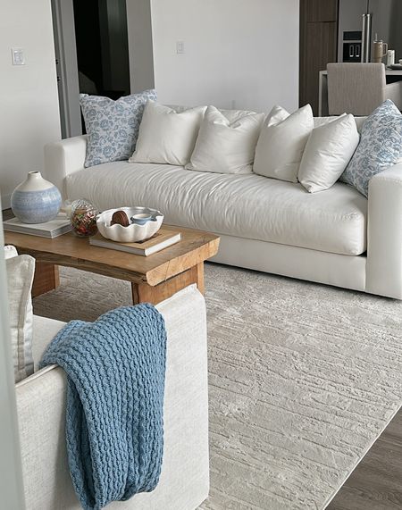 Classic Style Coastal Grandmother Minimalist Home Decor Update: Couch Edition 🩵 neutral home decor, coastal home decor, blue home decor accent, white couch, linen couch, Lulu and Georgia, coastal granddaughter aesthetic, home decor finds, new couch, white sofa, neutral home aesthetic, that girl home decor 

#LTKhome