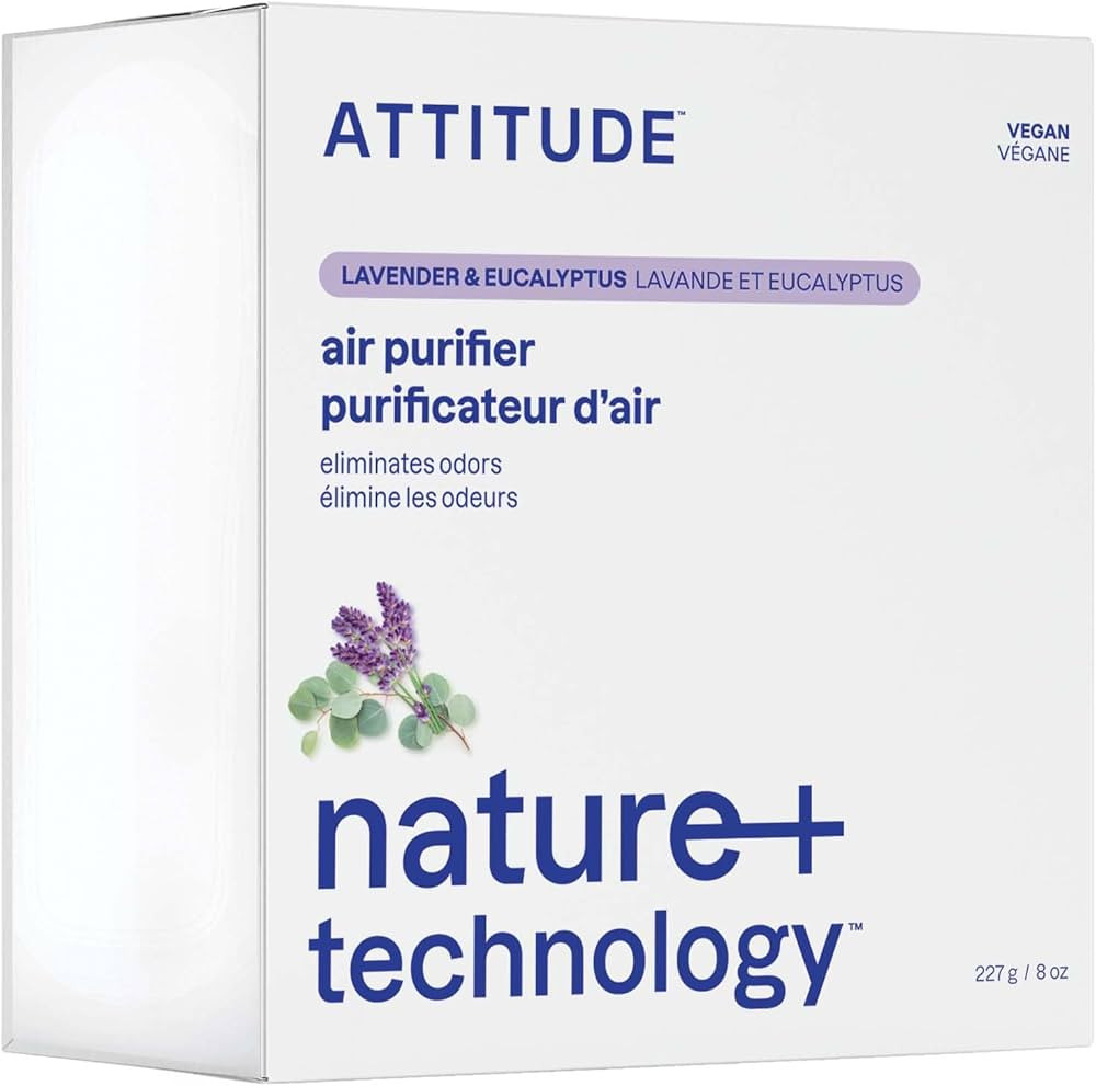 ATTITUDE Odor Eliminator with Activated Carbon, Plant-Based Air Purifier, Vegan, Lavender & Eucal... | Amazon (US)
