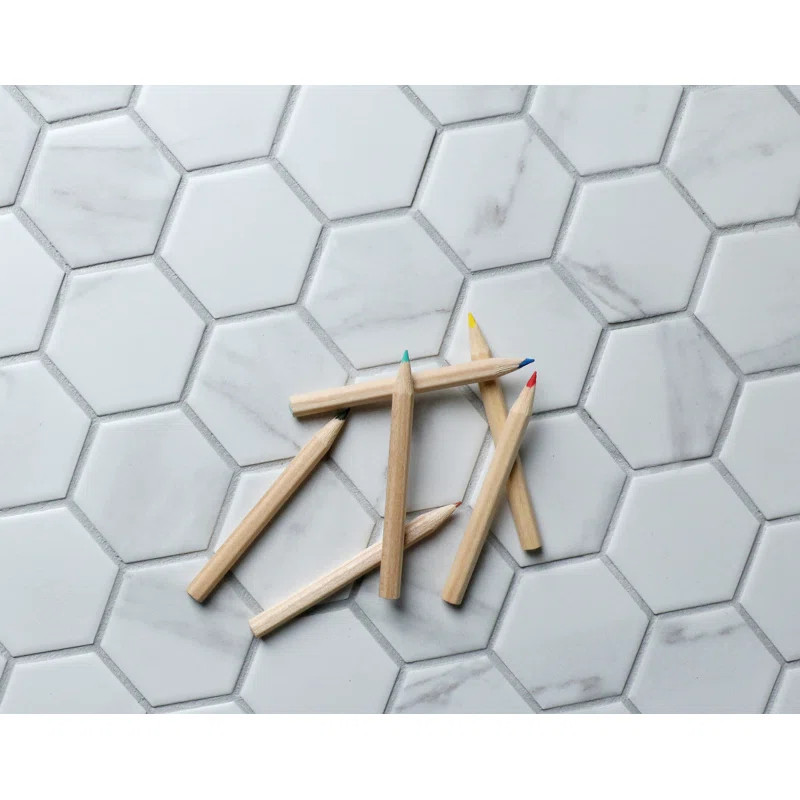 Value Series 2" x 2" Porcelain Honeycomb Mosaic Wall & Floor Tile | Wayfair North America
