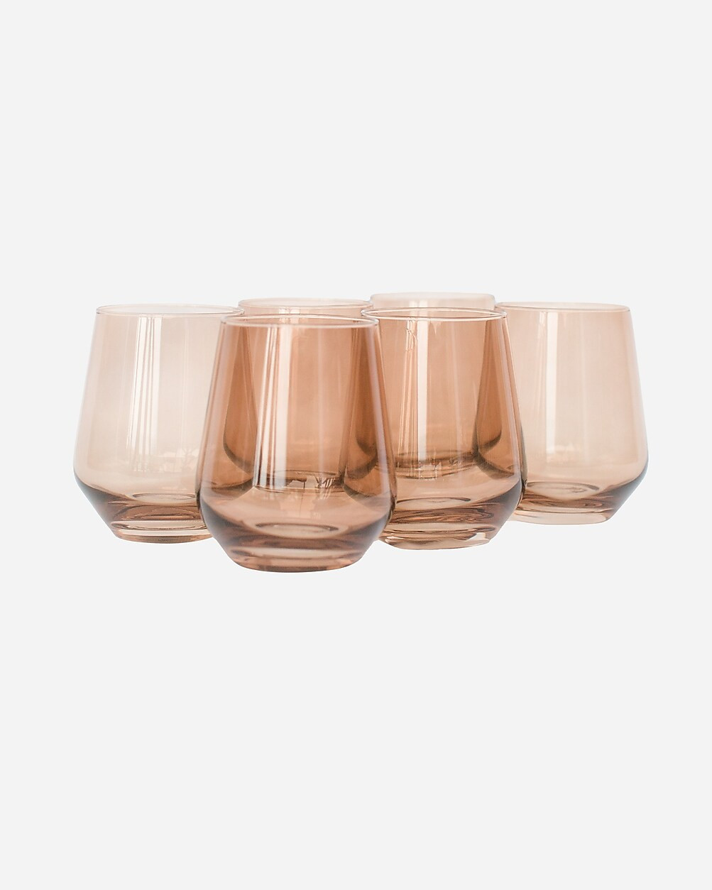 Estelle Colored Glass stemless set-of-six | J. Crew US