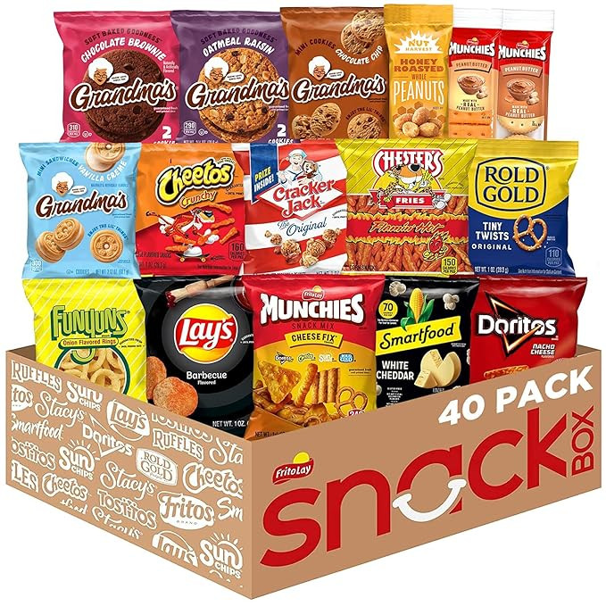 Frito Lay Ultimate Snack Care Package, Variety Assortment of Chips, Cookies, Crackers & More, (Pa... | Amazon (US)