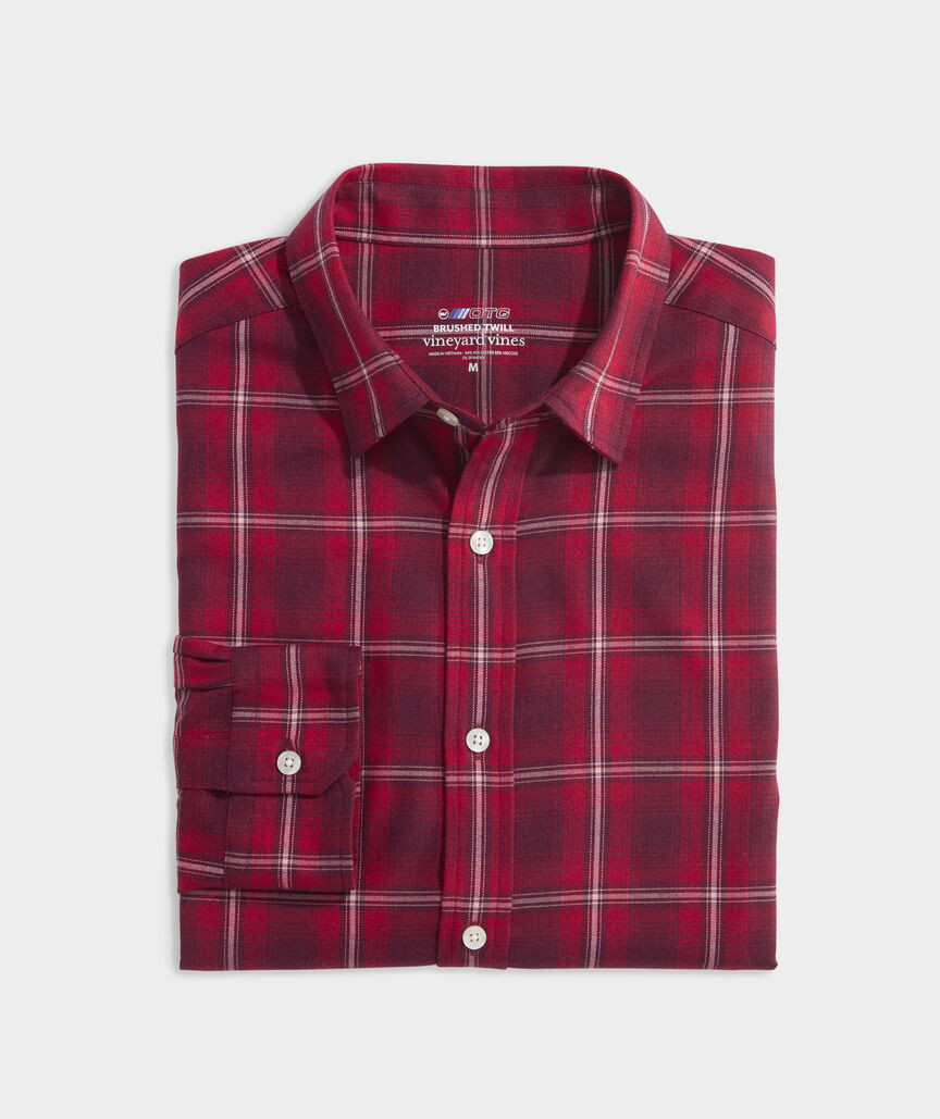On-The-Go Brushed Twill Plaid Shirt | vineyard vines