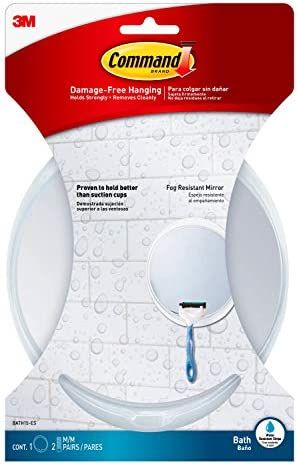 Command Fog Resistant Mirror, 1-Mirror, 2-Water-Resistant Strips (BATH15-ES), Organize Damage-Fre... | Amazon (US)