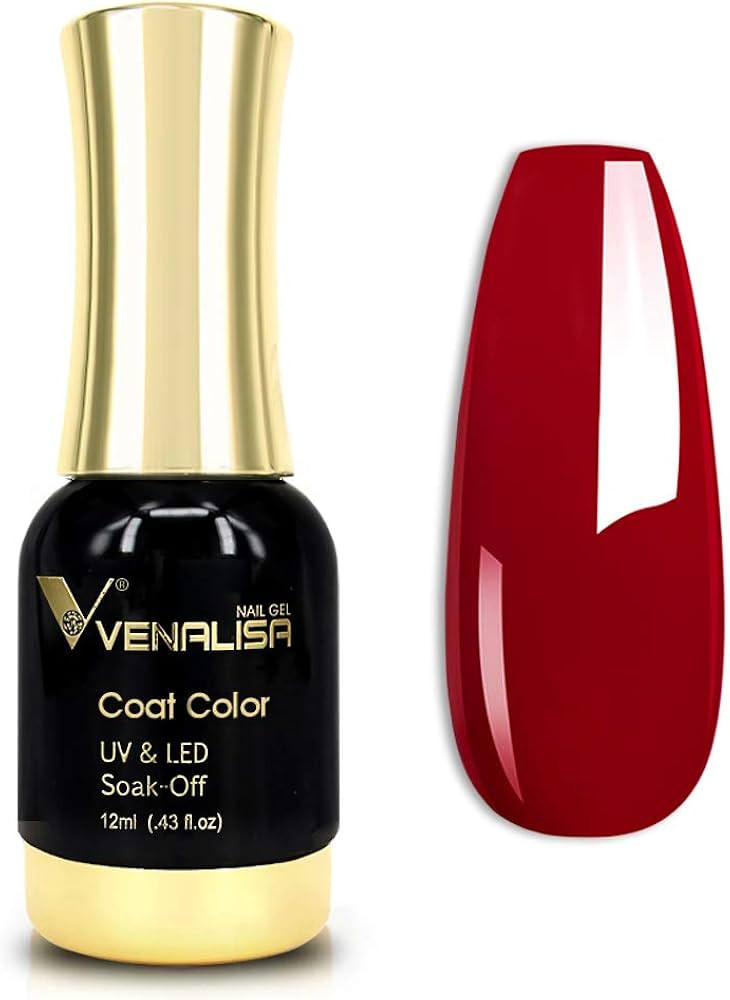 VENALISA Gel Nail Polish, 12ml Claret-Red Color Soak Off UV LED Nail Gel Polish Nail Art Starter ... | Amazon (US)