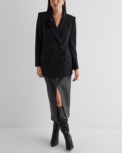 Double Breasted Corsage Blazer | Express