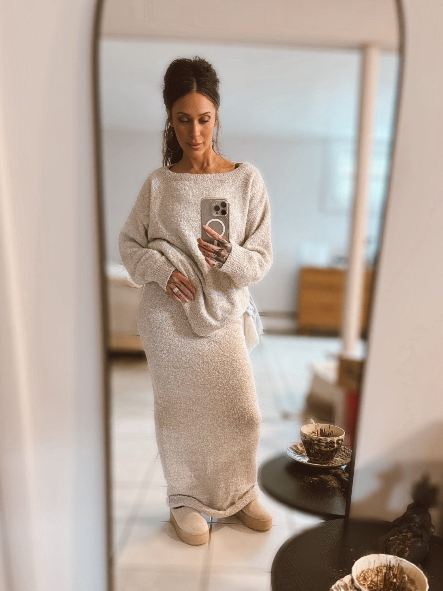 Winter Outfit | Lounge Set | Casual work outfit |  Knit Fitted Maxi Skirt Winter Clothes | Must Have 

#LTKWorkwear #LTKStyleTip #LTKSaleAlert