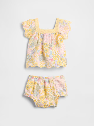 Baby Cotton Gauze Floral Outfit Set | Gap (US)