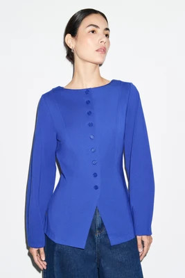 Bonnie Ponte Waisted Blazer, COBALT BLUE / UK 4 | ALIGNE UK & EU