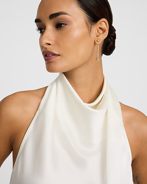 Double Bar Ball Drop Earrings | Express