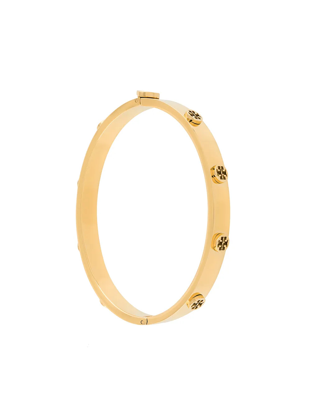 Tory Burch logo stud hinge bracelet - Metallic | FarFetch Global