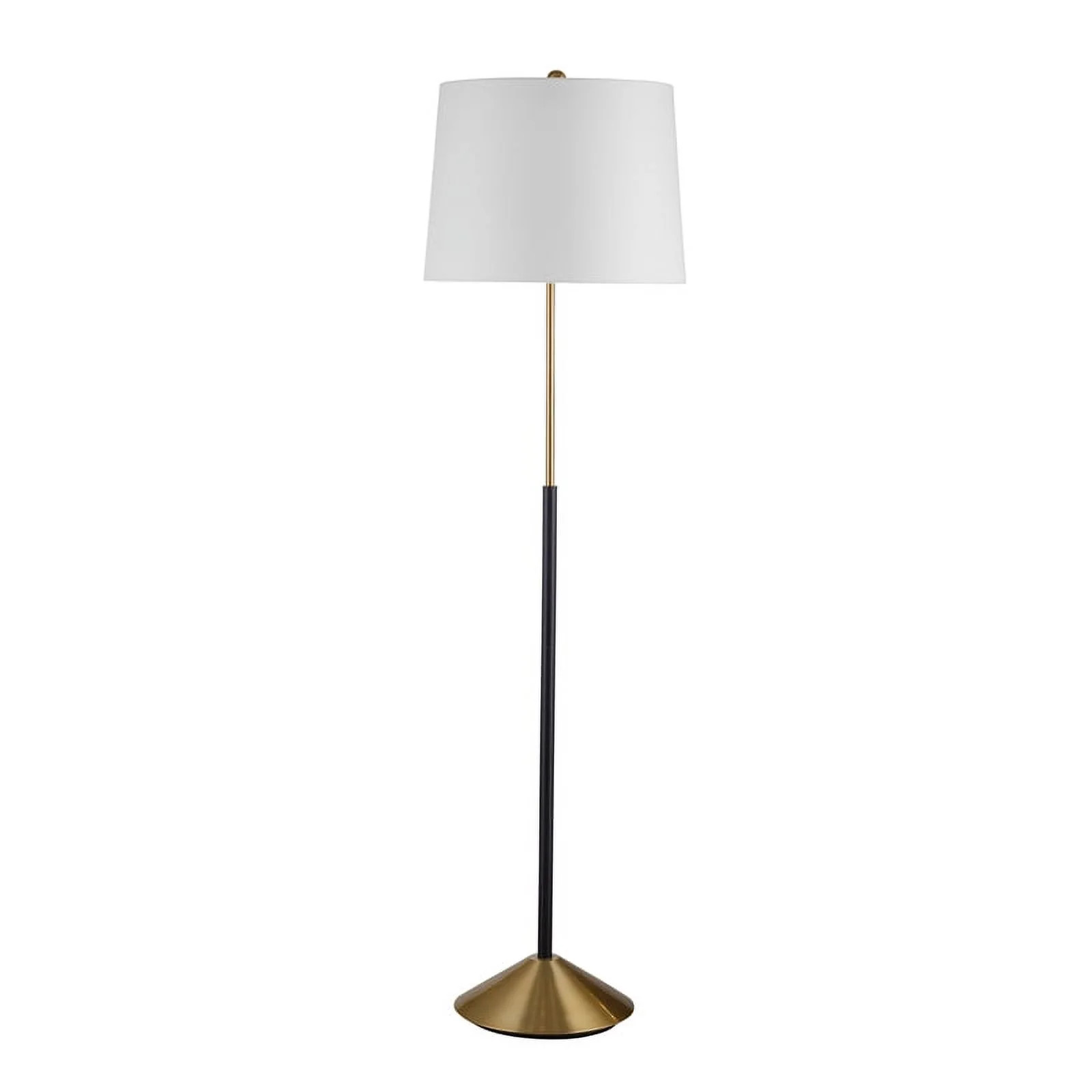Sindi Floor Lamp in Black Metal with Brass Accents | Walmart (US)