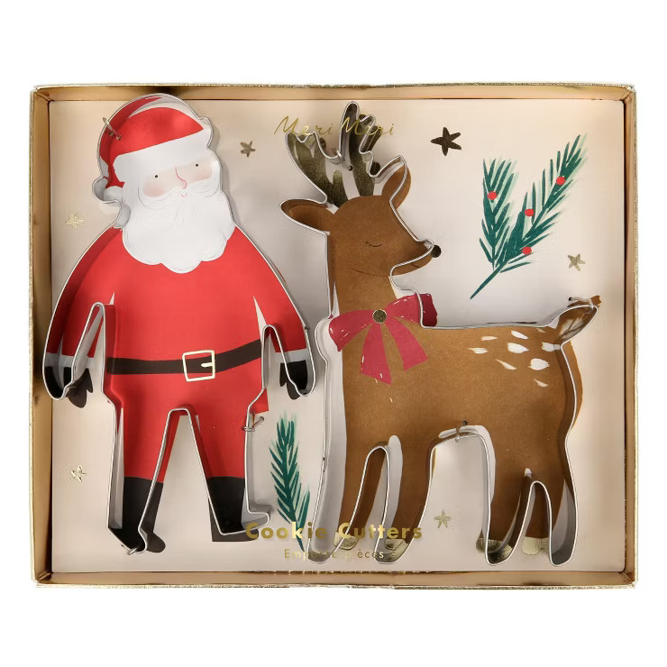 Meri Meri Santa & Reindeer Christmas Cookie Cutters (Pack of 2) | Target