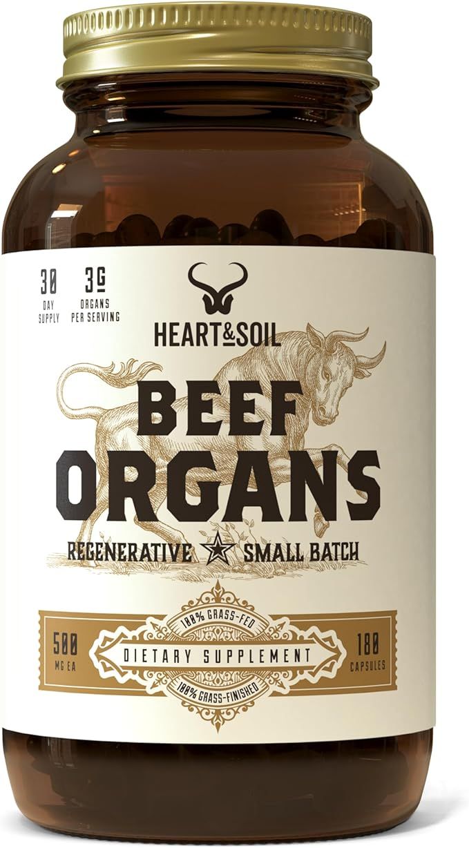HEART & SOIL Beef Organs Complex — Grass Fed Liver, Heart, Kidney, Pancreas, and Spleen for Com... | Amazon (US)