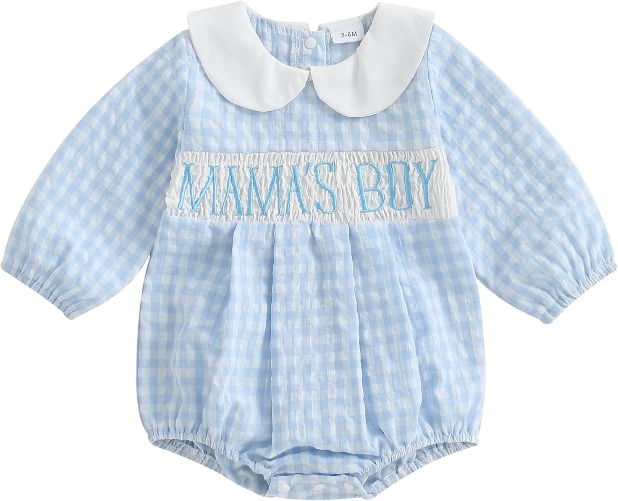 Amazon.com: Socutebabe Baby Boy Fall Clothes Newborn Bubble Romper Long Sleeve Smocked Bodysuit C... | Amazon (US)