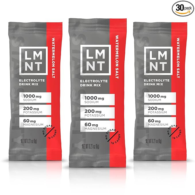 LMNT Zero Sugar Electrolytes - Watermelon Salt | Drink Mix | 30-Count | Amazon (US)