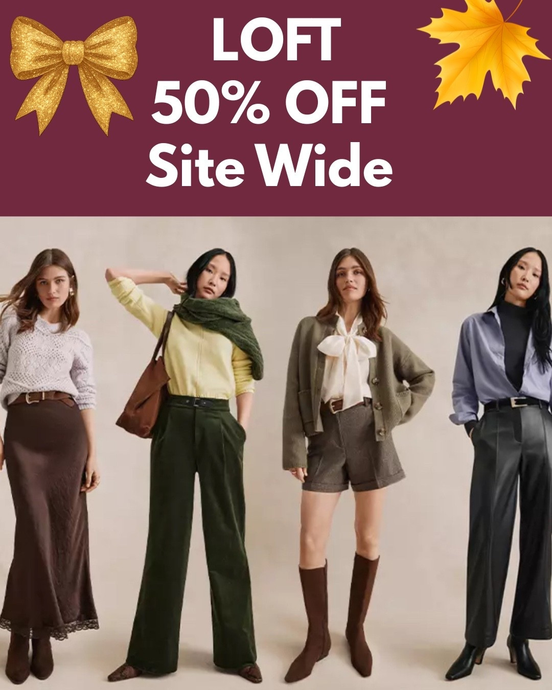BF/CM SALE at LOFT ‼️ SAVE 50% OFF Site Wide and 60% OFF Sweaters  🎉🛒 🛍️ Click any product photo to Shop + SAVE!! Would be so appreciated 😍

Workwear - Date Night - Office Outfit - Seasonal- Shoe Crush - Resort Wear - Dress - Dinner Date 
Fall Outfit- Travel - Boots - Cowboy 🤠 Western Wear - Business Casual- Fall Fashion - Jackets - Denim Dress - Wedding Guest Dress - Thanksgiving Outfit - Gift Guide - Loft - SALE ALERT 

Follow my LTK @fashionistanyc on the @shop.LTK app to view this post and get my exclusive app-only content!

#liketkit #LTKFindsUnder50 #LTKgrwm #LTKTravel #LTKdayinmylife #LTKSaleAlert #LTKWorkwear #LTKPetite #LTKSeasonal #LTKootd
@shop.ltk
https://liketk.it/5C1Rp