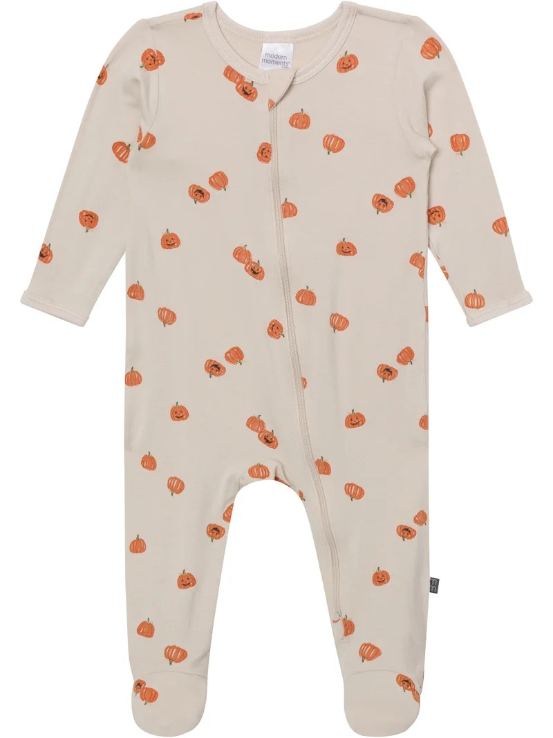 Modern Moments by Gerber Neutral Two-Way Zip Halloween Viscose Sleep \u00b4N Play Footed Pajama ,... | Walmart (US)