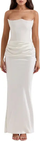 Persephone Strapless Satin Corset Cocktail Dress | Nordstrom