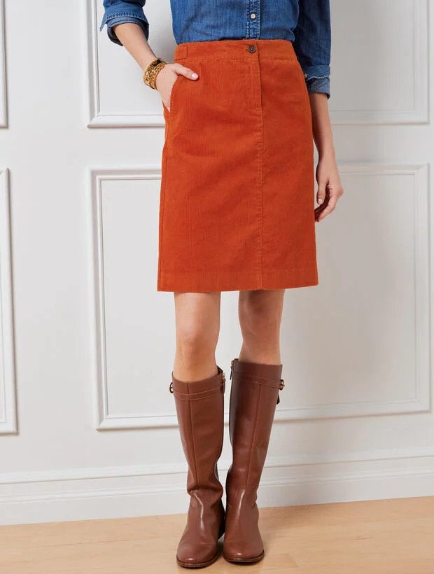 A-Line Skirt - Corduroy | Talbots