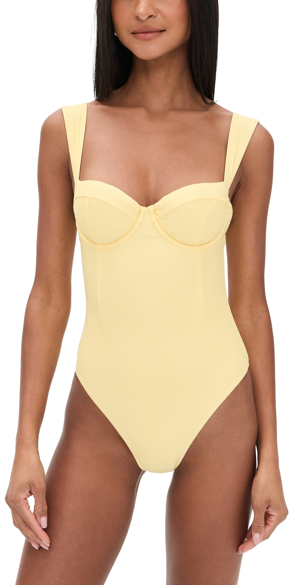 SIMKHAI Kyle Bustier One Piece Buttercream S | Shopbop