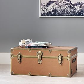 Faux Leather Standard Dorm Trunk | Pottery Barn Teen