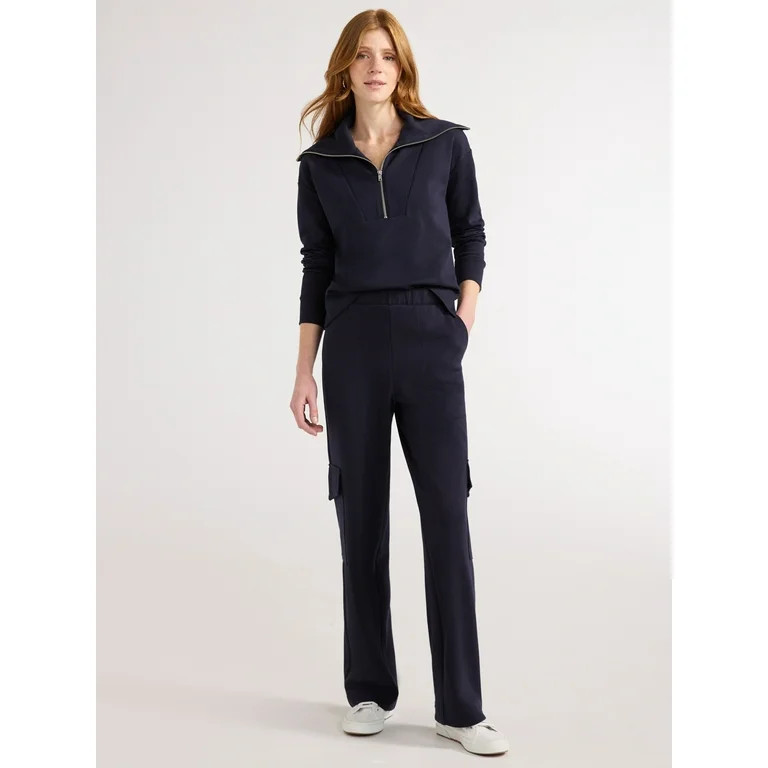 Free Assembly Women's Half Zip Pullover Sweatshirt, Sizes XS-XXL | Walmart (US)