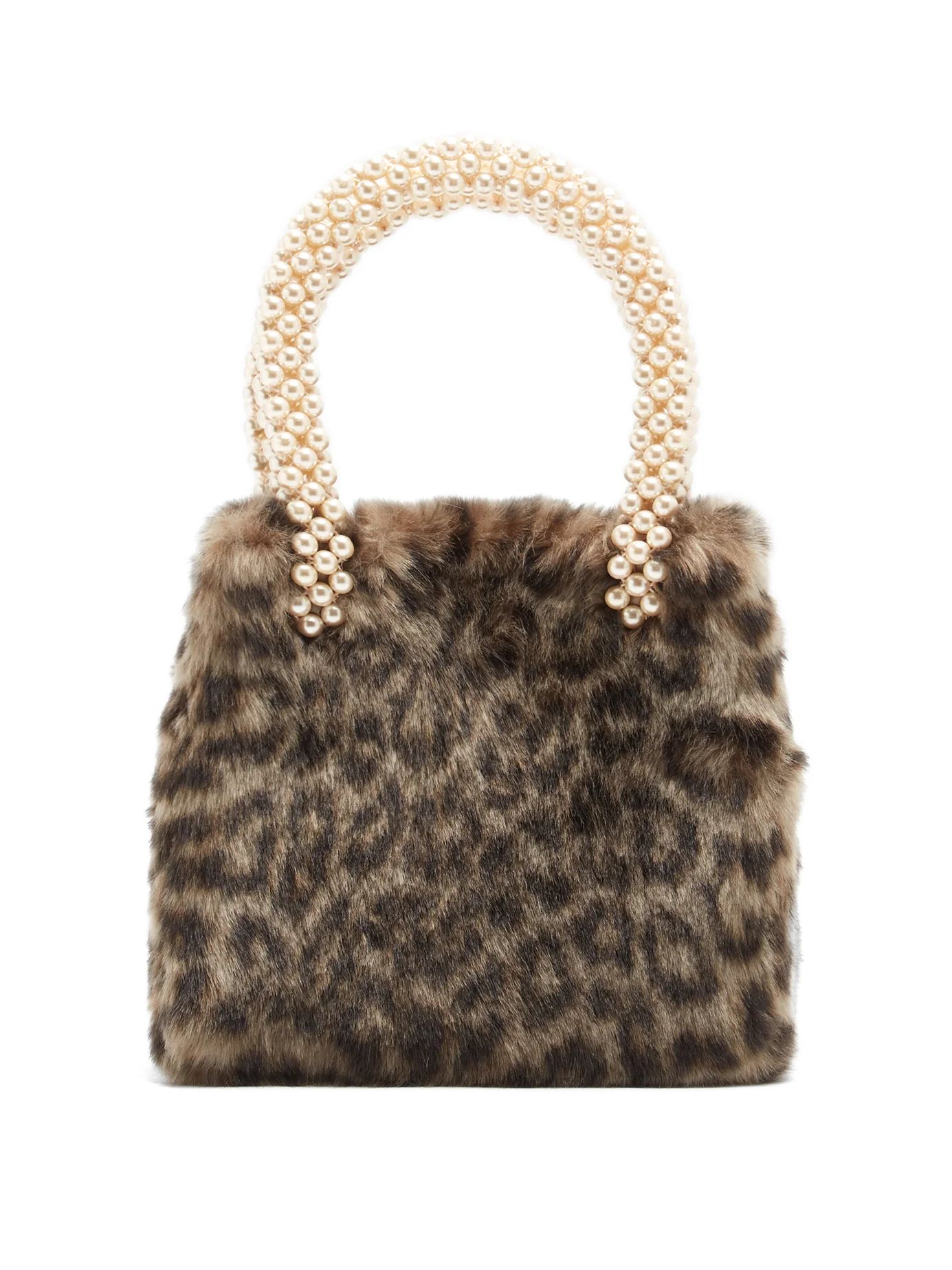 Una leopard-print faux-fur bag | Matches (US)