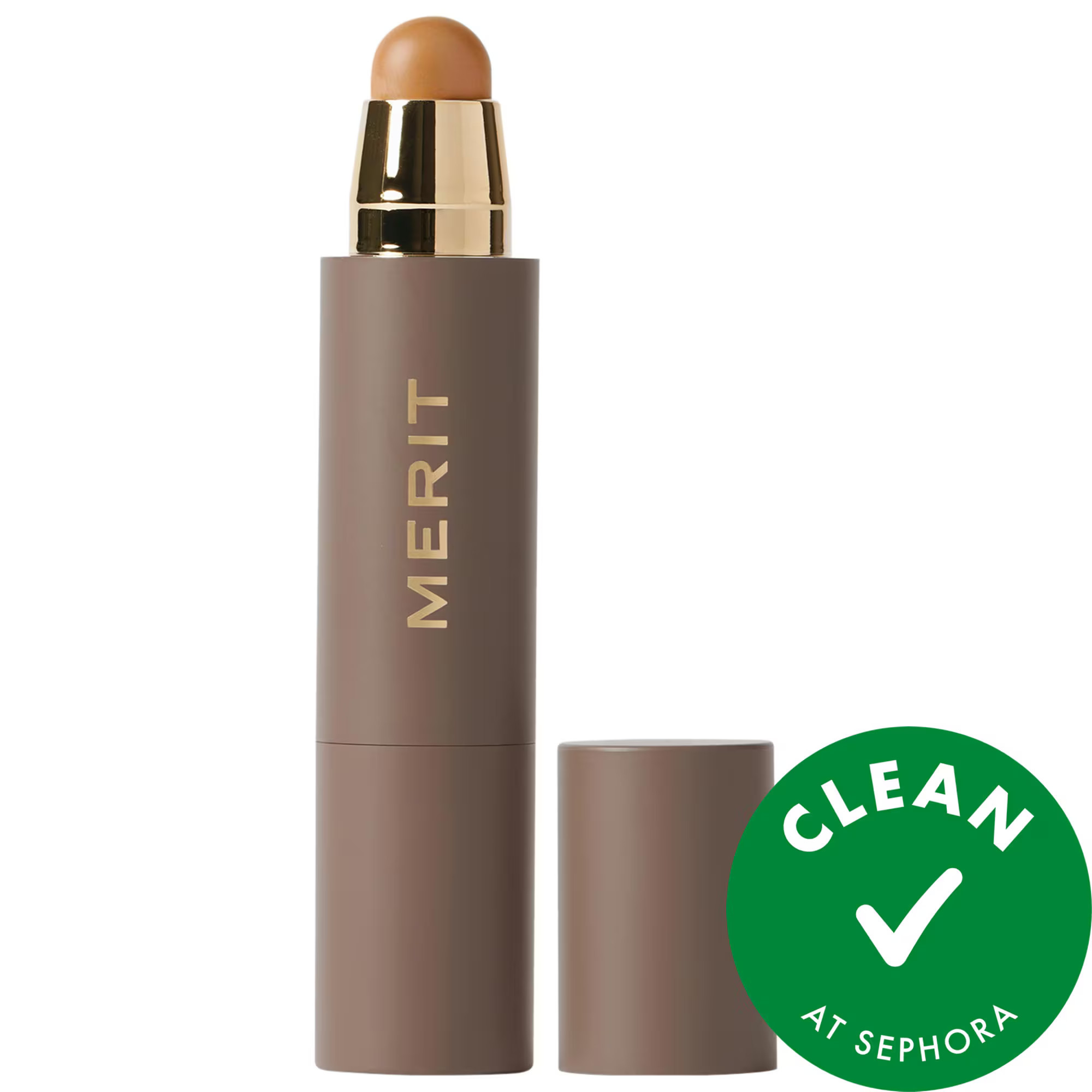 MERIT The Minimalist Perfecting Complexion Foundation and Concealer Stick Suede .23 oz | Sephora (US)