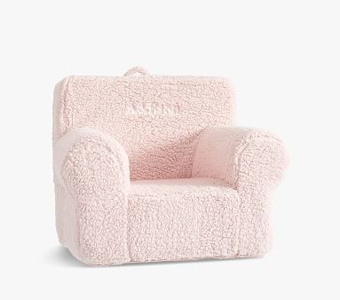 Blush Cozy Sherpa Anywhere Chair® | Pottery Barn Kids