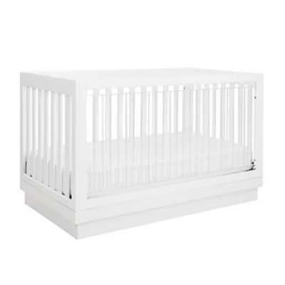 Babyletto Harlow 3-in-1 Convertible Crib with Toddler Bed Conversion Kit in Black and Acrylic | buybuy BABY