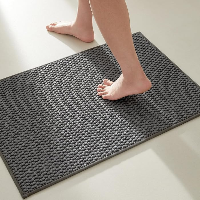 Bathroom Rugs Non Slip Washable, Super Absorbent Thin Bath Mat Small Quick Dry Low Pile Bathroom ... | Amazon (US)