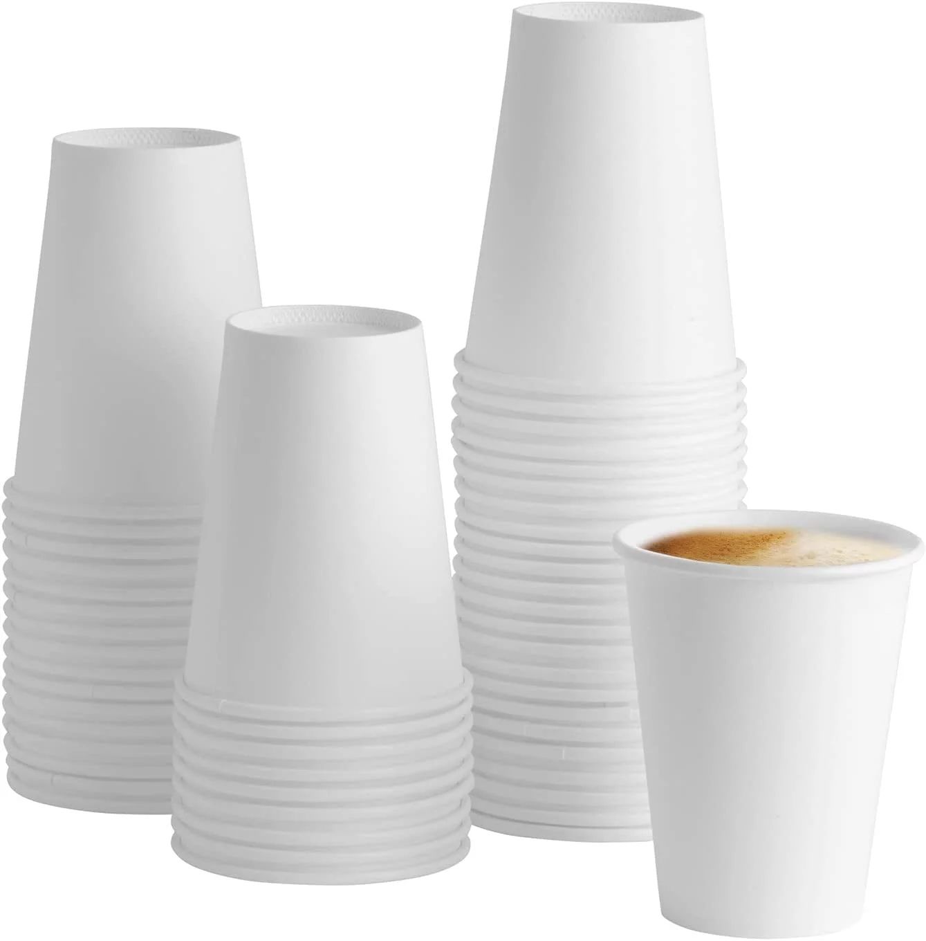 Comfy Package 12 Oz White Paper Cups Disposable Coffee Cups To Go Cups, 100-Pack | Walmart (US)