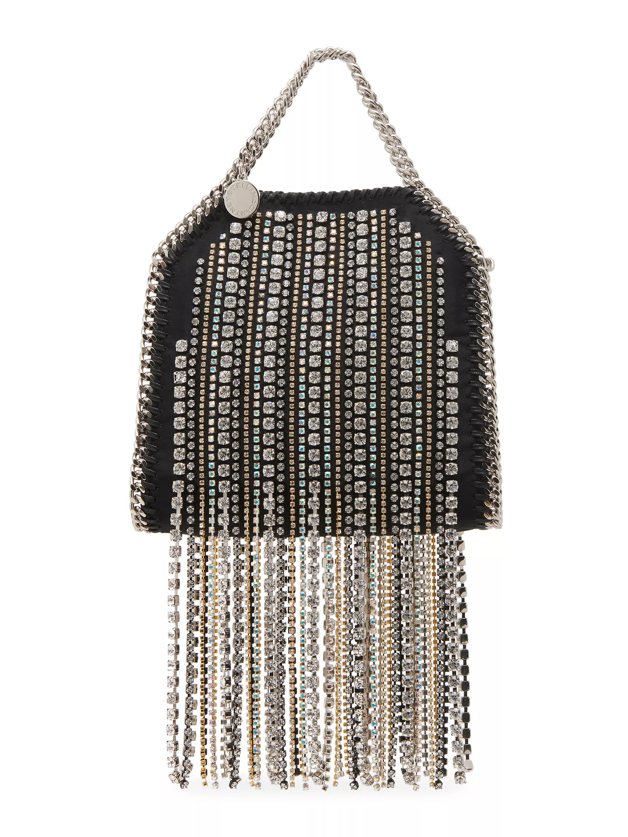 Crystal Fringe Satin Tiny Tote Bag | Saks Fifth Avenue