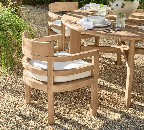 Woodside Outdoor Dining Armchair | Pottery Barn (US)