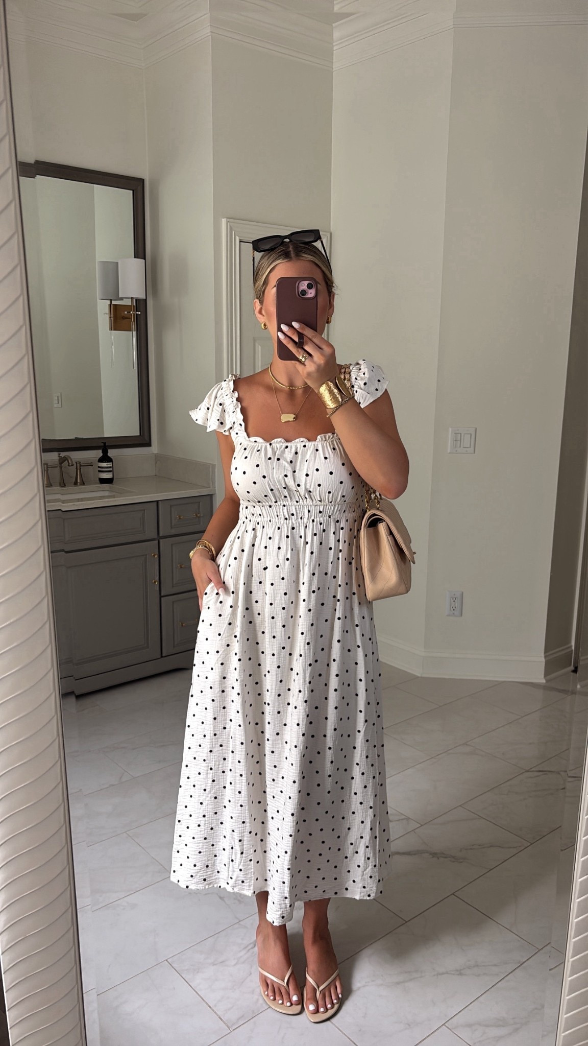 The perfect spring & summer dress to throw on but still look put together! This is so comfy too 🤍 I sized down to a small! Such a good  target find! 

#LTKTravel #LTKTall #LTKootd