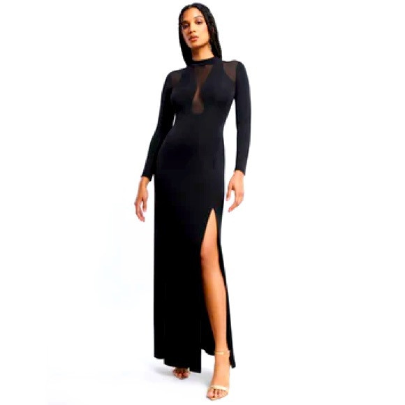 BCBG Marlo Mock Neck Illusion Gown | Poshmark