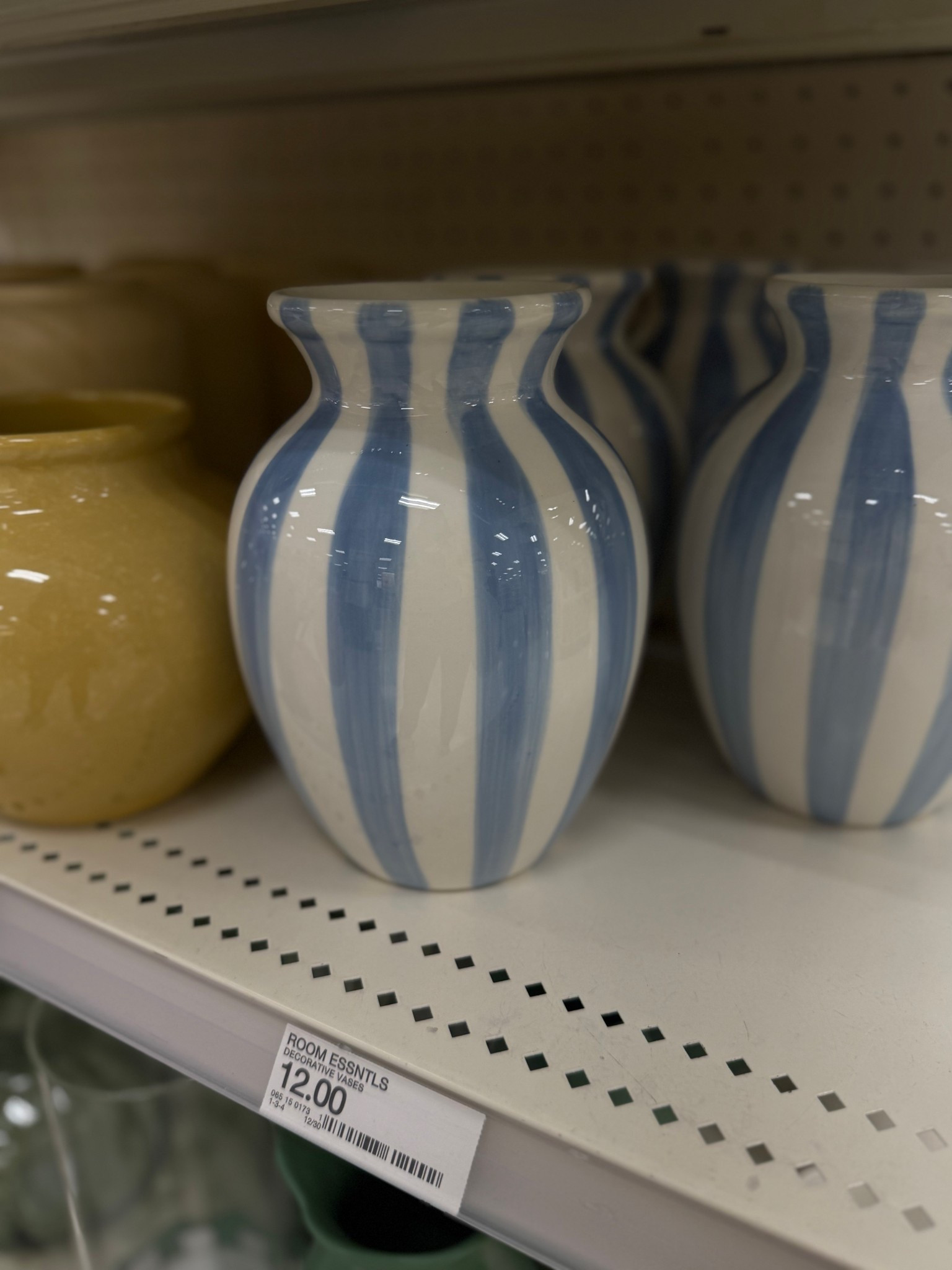 Blue and white striped ceramic vase from Target 

#LTKSeasonal #LTKHome