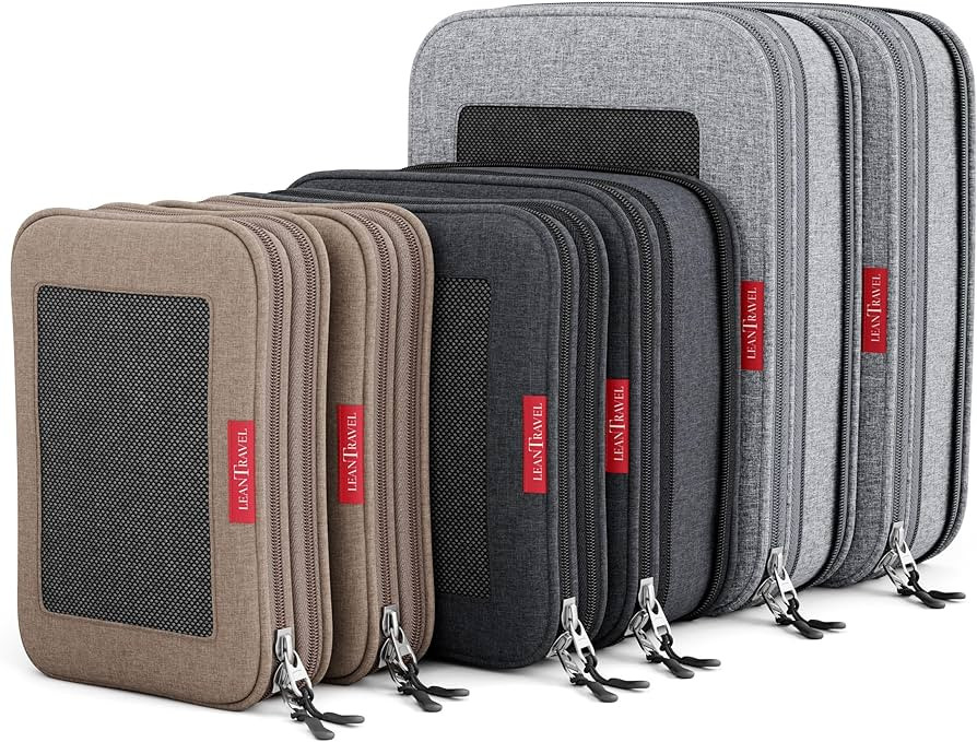 LeanTravel Compression Packing Cubes for Travel Organizers with Double Zipper (6-Pack (2L+2M+2S),... | Amazon (US)