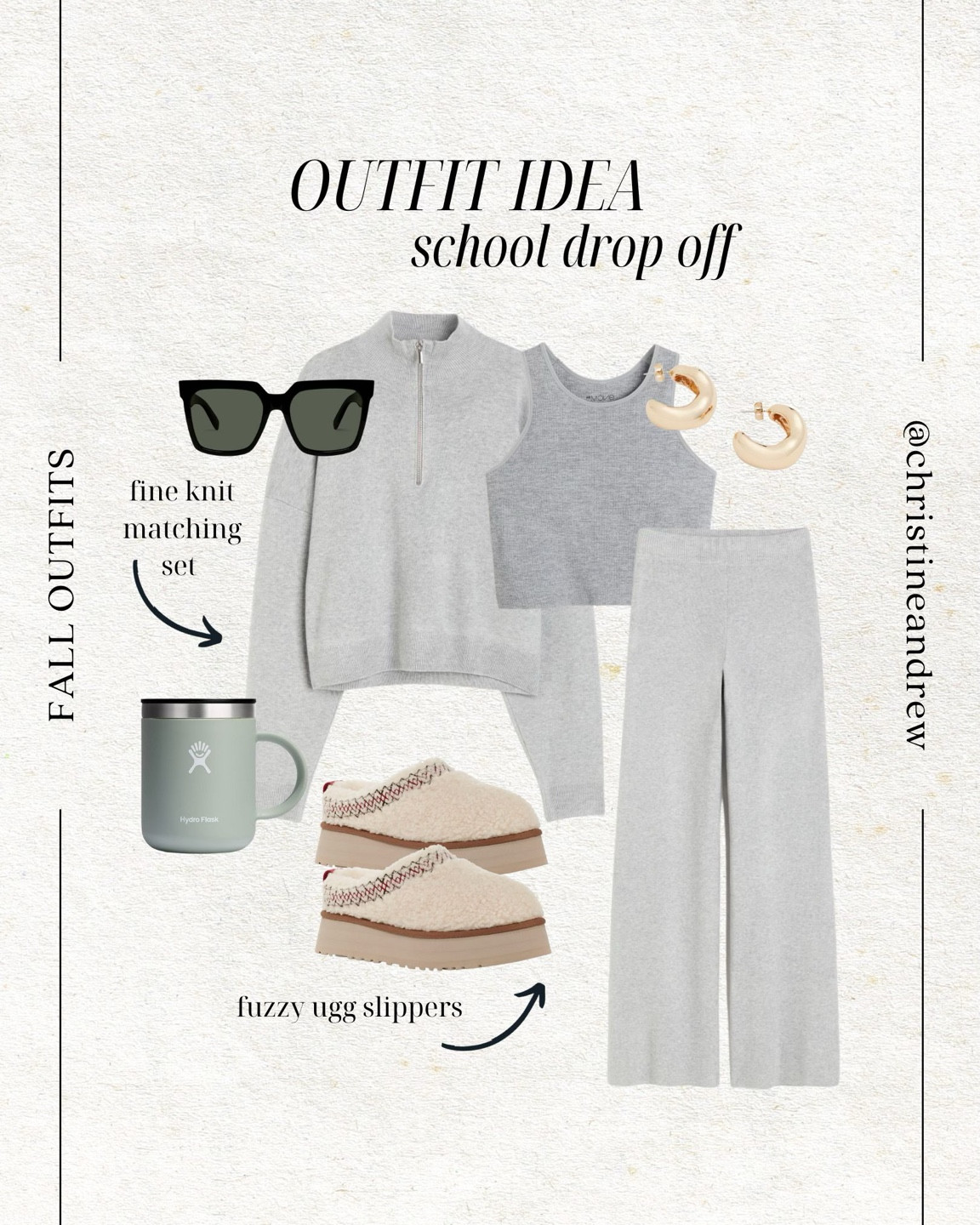 School drop off outfit idea 🫶🏼 this fine knit matching set is so cute & cozy but looks put together - these fuzzy Ugg slippers sell out fast so now is the time to grab them! 

Fall style; fall outfits; mom style; casual style; H&M; Ugg; Tazz Ugg slippers; fuzzy Ugg slippers; Sherpa Ugg slippers; matching set; school drop off outfit; Christine Andrew 

#LTKshoecrush #LTKstyletip #LTKtravel