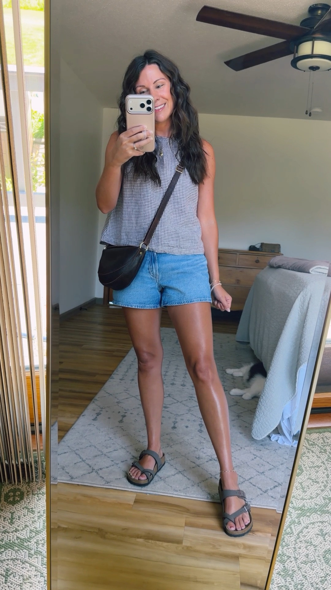 xs in my gingham linen tank and 00 in my denim shorts (dream blue). My Birkenstock sandals are size 36.

#LTKPetite #LTKSeasonal #LTKgrwm
