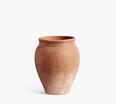Sienna Fiber Stone Outdoor Planters | Pottery Barn (US)