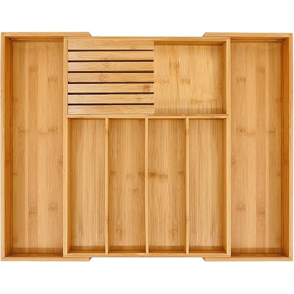 Delamu Expandable Silverware Organizer with Cutlery Organizer in Drawer, Flatware Utensil Organizer  | Amazon (US)