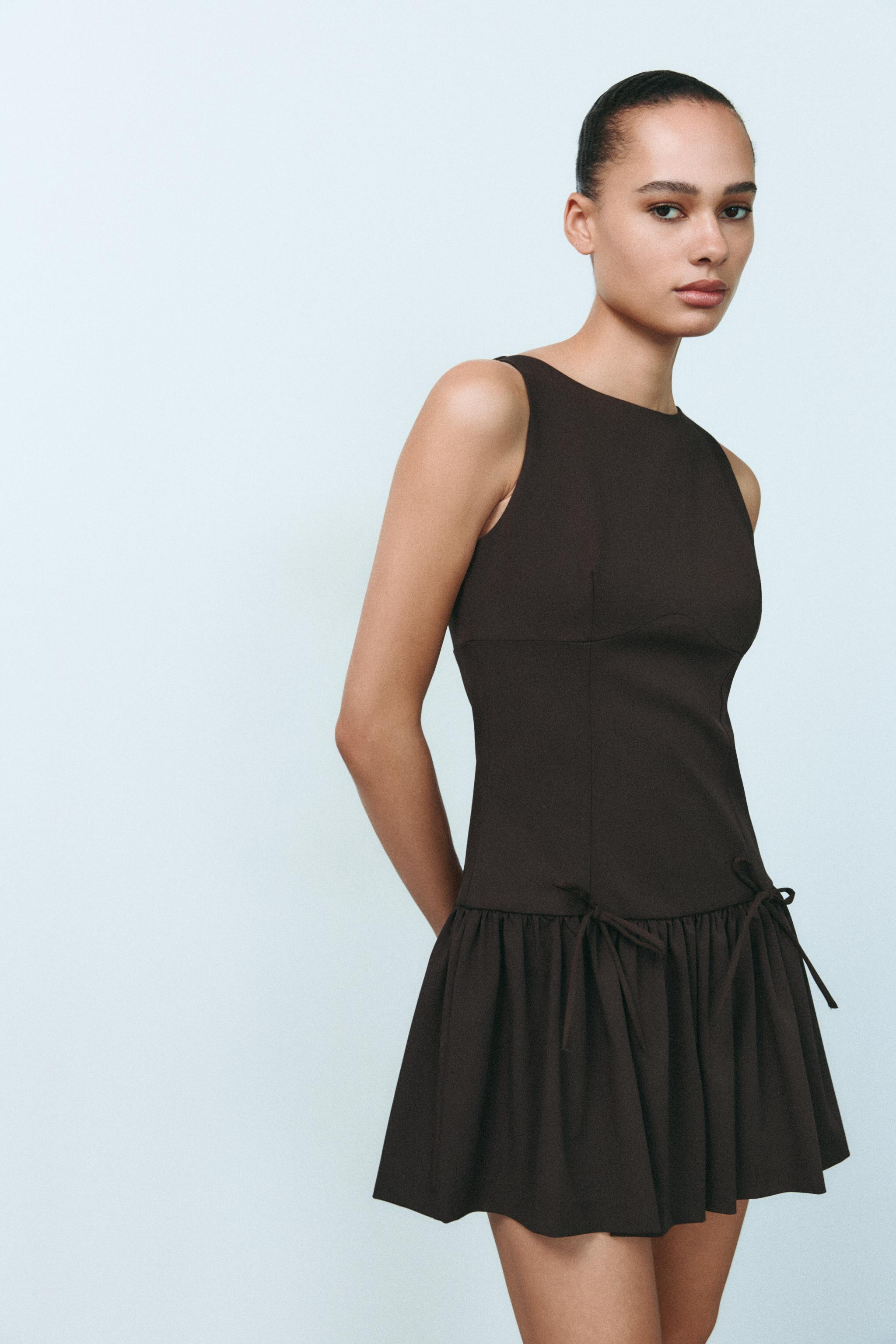 SHORT DRESS WITH BOWS | Zara US