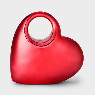 Valentine's Day Metallic Heart Clutch - A New Day™ Red | Target