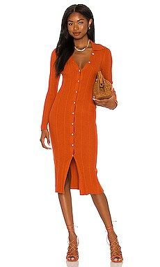 House of Harlow 1960 x REVOLVE Carmen Knit Dress in Spiced Amber from Revolve.com | Revolve Clothing (Global)